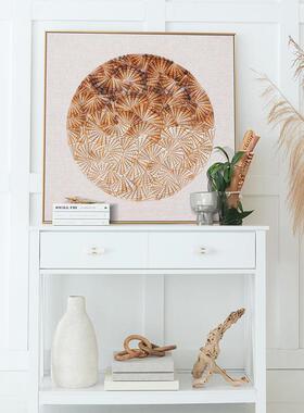 走现代轻奢高端然贝壳装饰画客TMK399厅沙发背景墙关廊挂天画餐厅