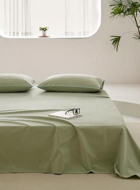 纯棉加厚磨高毛床单单件100全秋棉宿舍单双大人1.5米床FXB单冬端