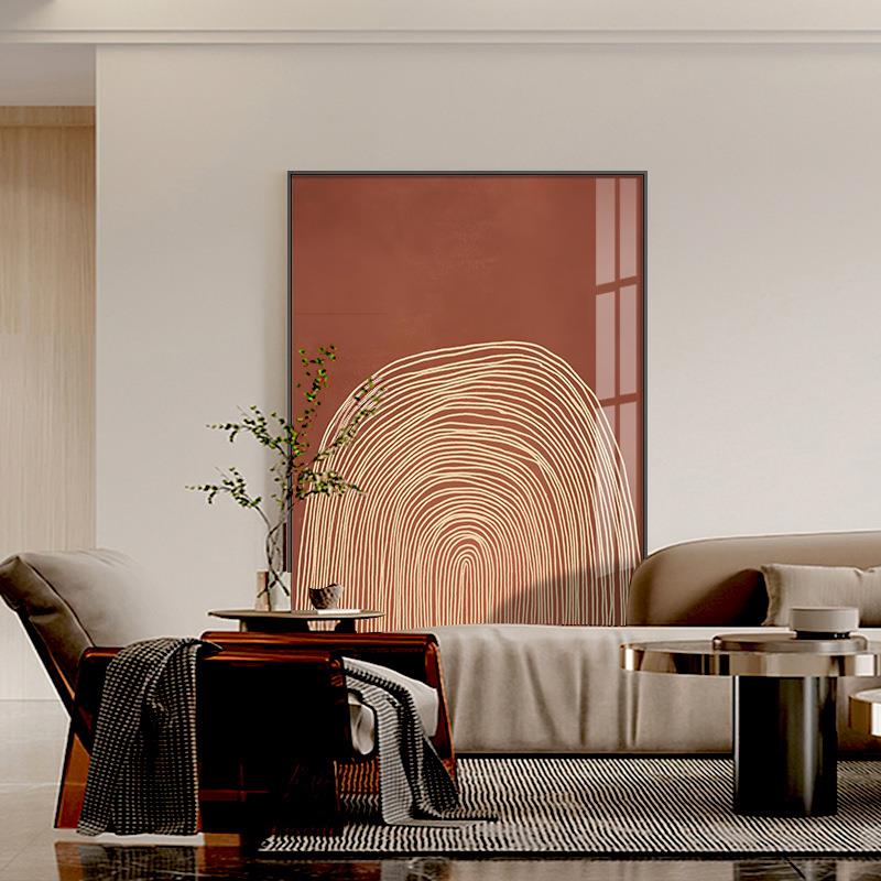 QC202112筑造日式侘寂风挂画大气客厅玄关极壁简大画幅落地画沙发