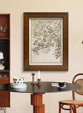 平《安果》中古客风实厅装饰画法式复古餐厅挂画木SNZA2024高级感