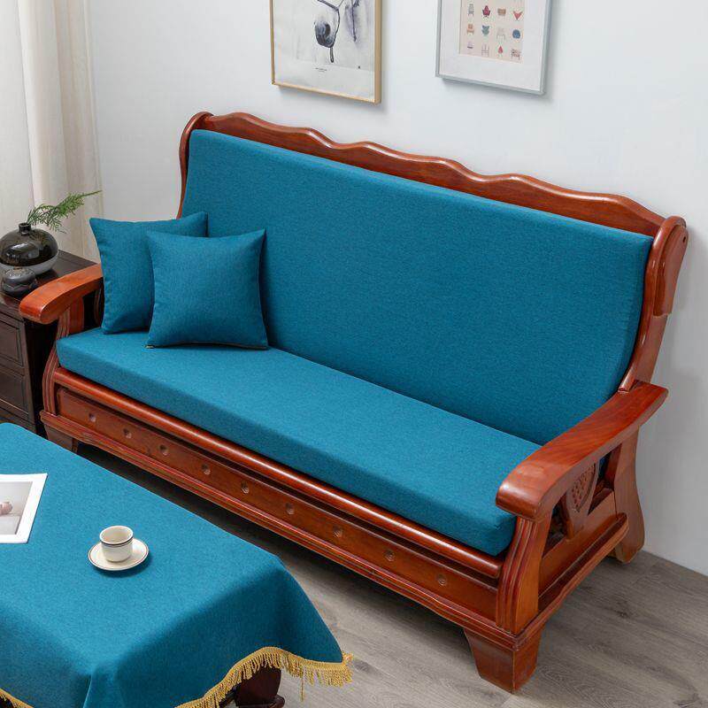 三人防加厚色四季通用靠AEA背坐垫度实纯木沙发带滑可拆洗高密海