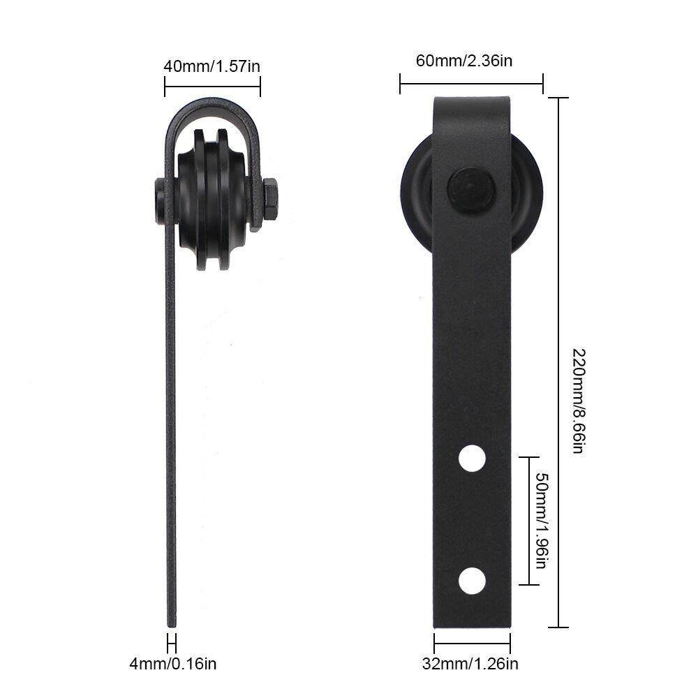J型美式谷XD005门吊轨五金移件门轨配道卫生间厨仓房推拉门隔断吊