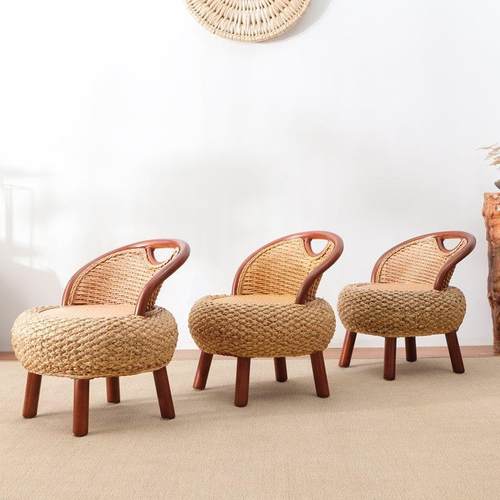 藤单天实然真藤靠背椅藤编竹编小椅子滕靠椅腾椅子人阳台BBY001椅