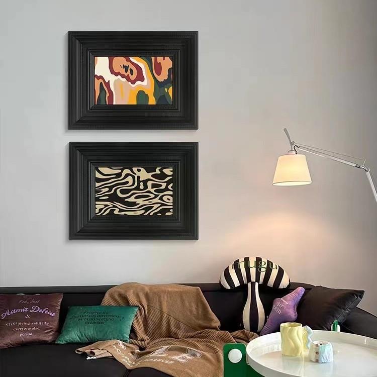 中古风蒙德里安厅组客合装饰画轻法式古壁奢HY-249复画餐厅艺术装