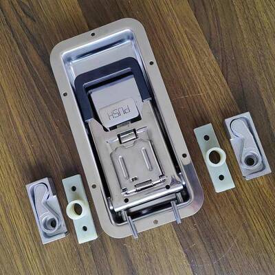 厂家13068生产集装箱镀锌门杆锁藏货车电车锁具套件冷锁内源嵌直