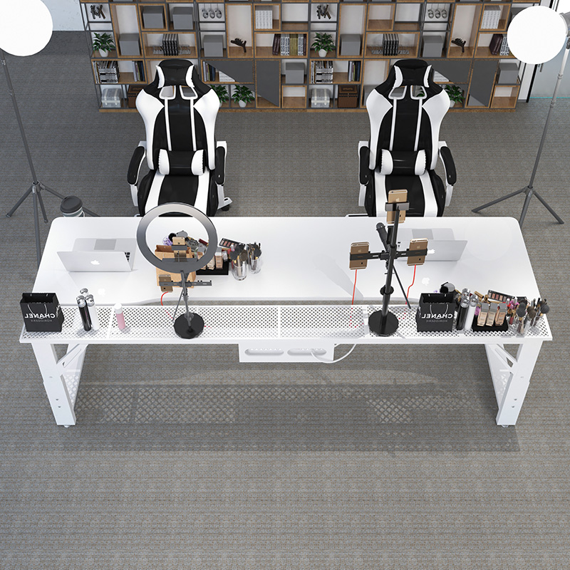 电脑桌直播桌子主播用专用带货台式电竞桌轻奢inTs升降展示工作台