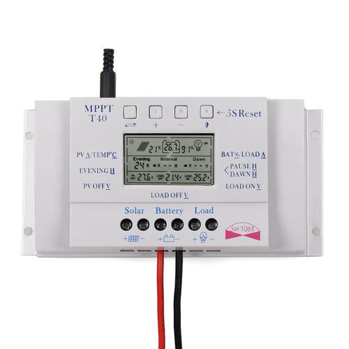 PWM双时段12V24V40A太阳能控制器T40液晶显示太阳能充电控制器