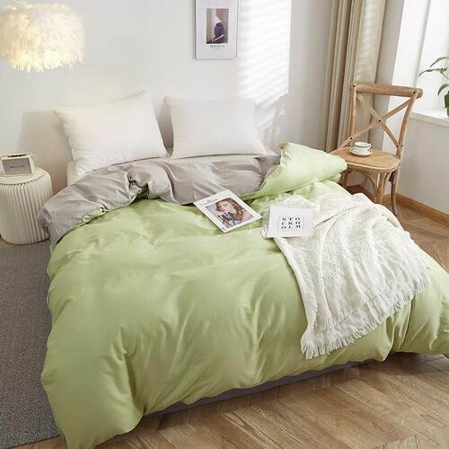 简约纯色全棉被套单件150x200x230cm纯棉被罩1.5单人宿舍床上用品