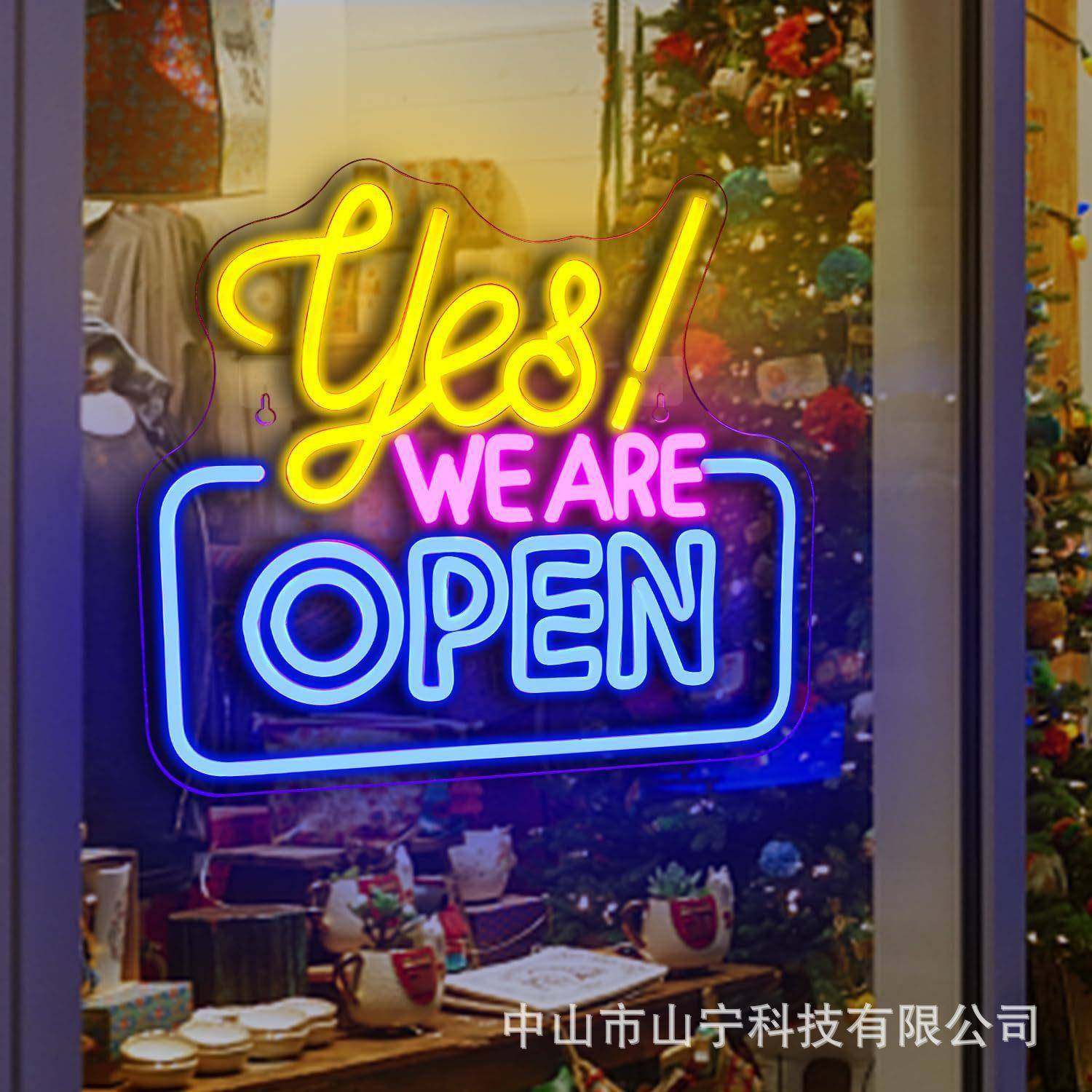 工厂led霓虹灯OPEN商业广告氛围柔性灯牌led装饰灯