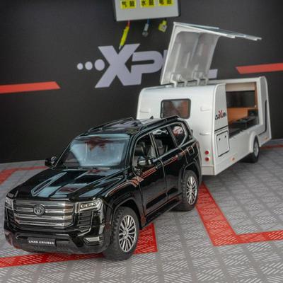 众源兴21009FC仿真越野车合金拖挂房车野外露营外挂汽车模型儿童