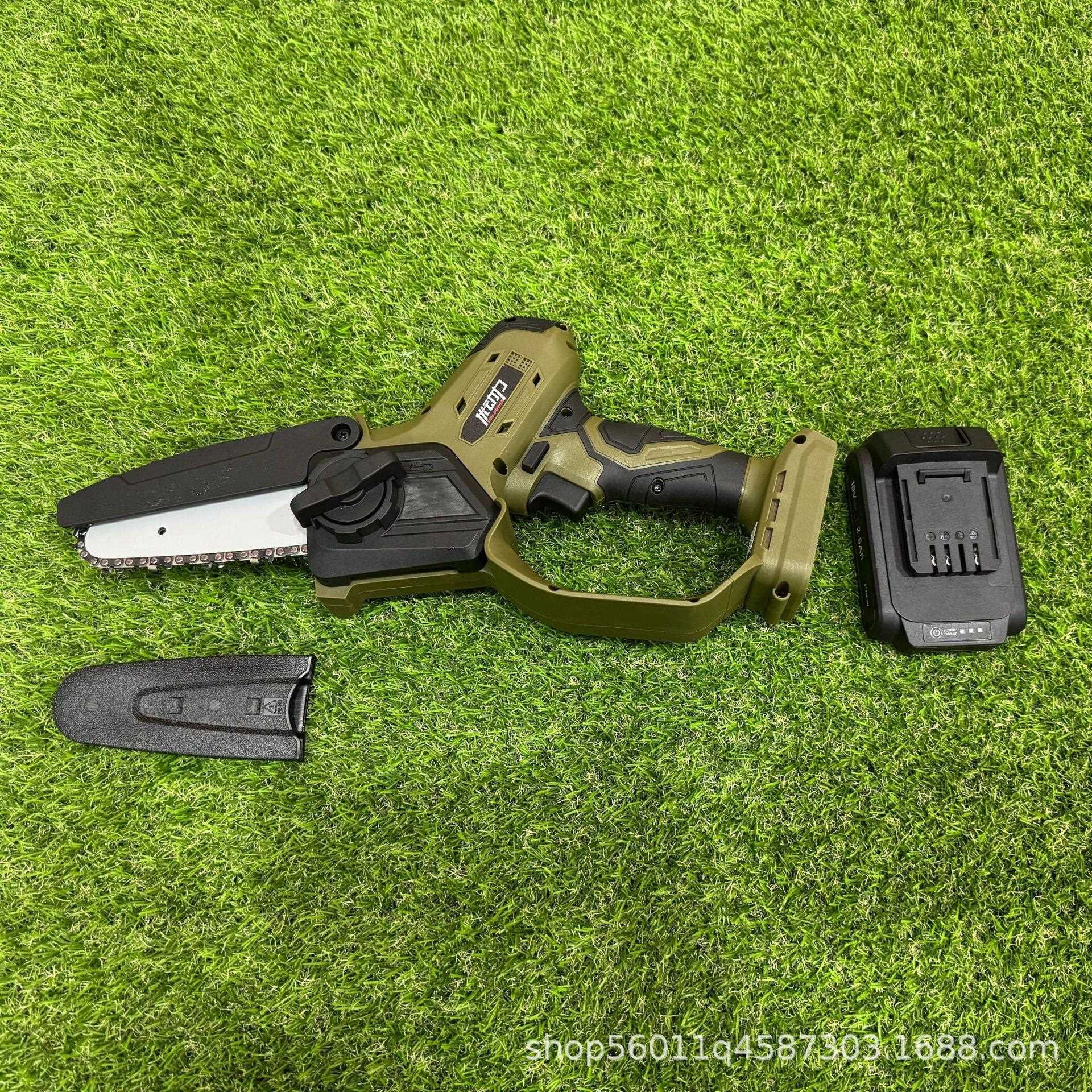 锂电电锯家用锯树充电式手锯小型手持电链锯电动伐木锯电动修枝