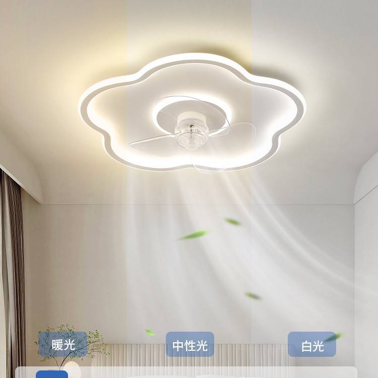 卧室灯一体风扇吸顶灯2025年新款家用智能云朵儿童房灯