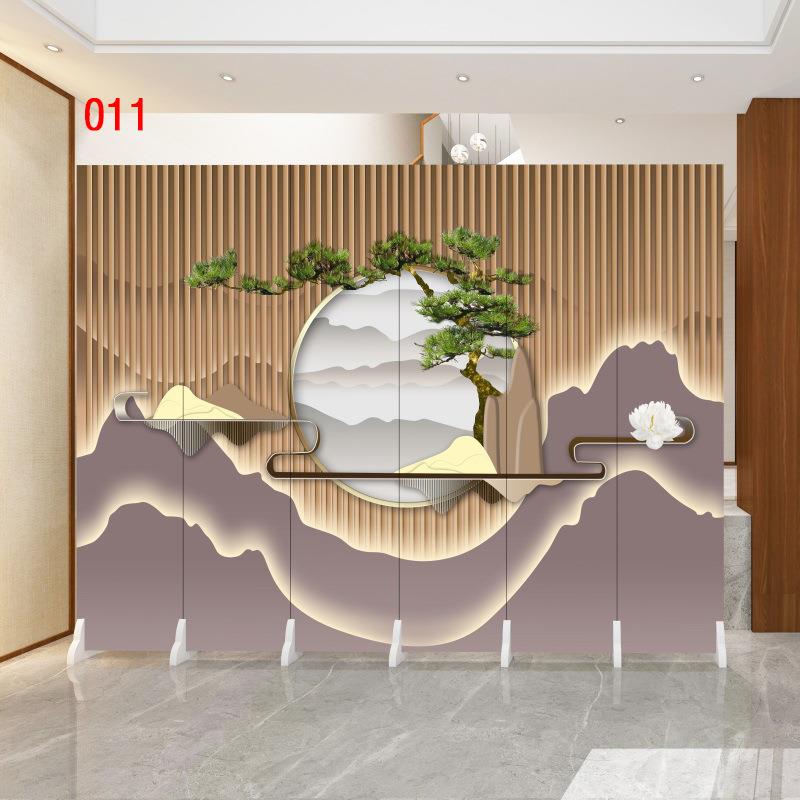 屏风隔断折客厅简约代办公室011厕所防水遮挡墙现叠折移动玄关布