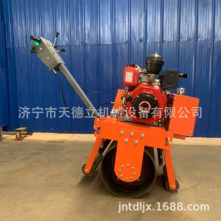 609860/700小手扶式压型路单双钢轮柴油气机动路槽基沟沥青压平振