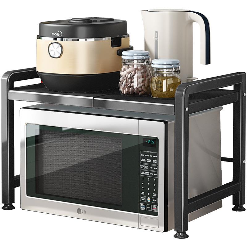 加PNH宽箱伸厨房微波缩炉置物架收纳多家用双层台桌面功能烤电器