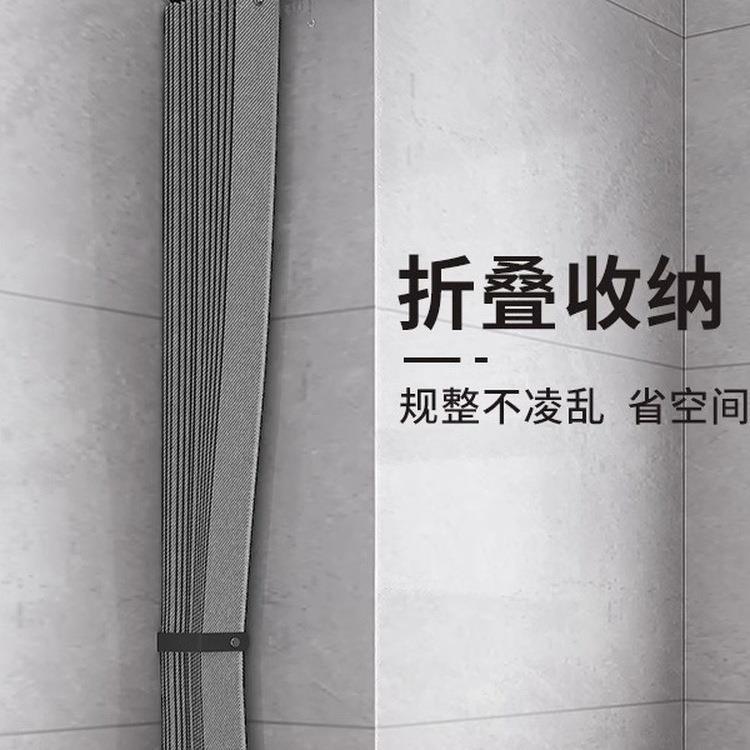 浴室磁F98J7H8J吸浴帘卫防生间干折叠门帘湿分离洗澡水帘窗子淋浴