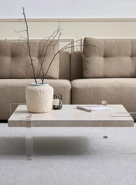 古风白洞石茶现CJ11668代简约小型客厅诧寂复古风中奶油风悬浮户