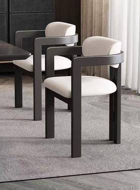 意式极简轻木奢设计师IXT实餐椅家用书简约现代茶椅桌餐厅高端餐