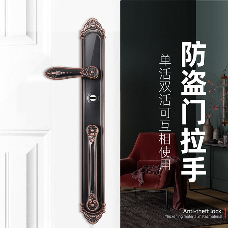 欧式豪华别墅开门HW028灰锁复古子门双门锁拉手304不母锈钢大防盗