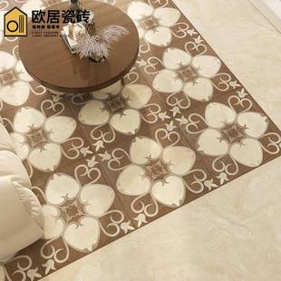 别8墅豪宅纹砖客厅拼花古复瓷砖琳琅木纹00x800卧室防滑地砖木法