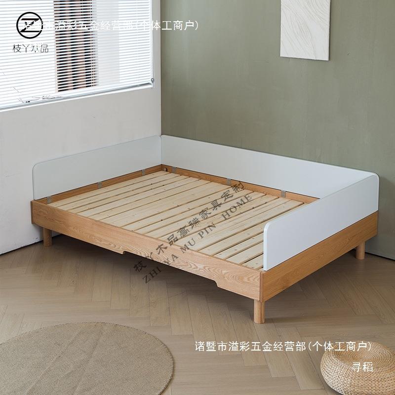 实木蒙氏ZY9555地台橡床木地板人床单浮床悬床架儿童男女孩床