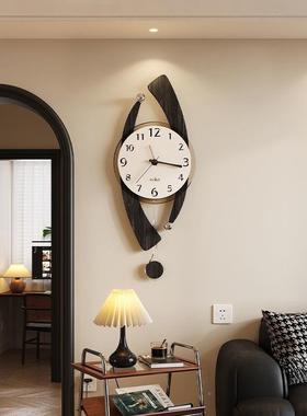 美达中古风钟表挂AL101573钟客世厅0252新现代款复古时钟挂墙艺术