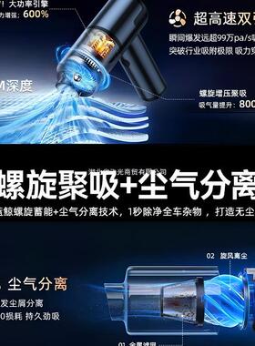 汽车你车功率车BFH载吸尘器车用手无持内力小型大吸家迷用线充电