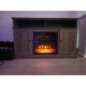 境电商18寸装 饰壁风炉嵌入式 带电加热取跨暖火焰电壁炉柜芯546欧