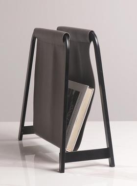 现代简约意UGP皮制架书报架地置物架摆落件杂志桌面家创居资料收