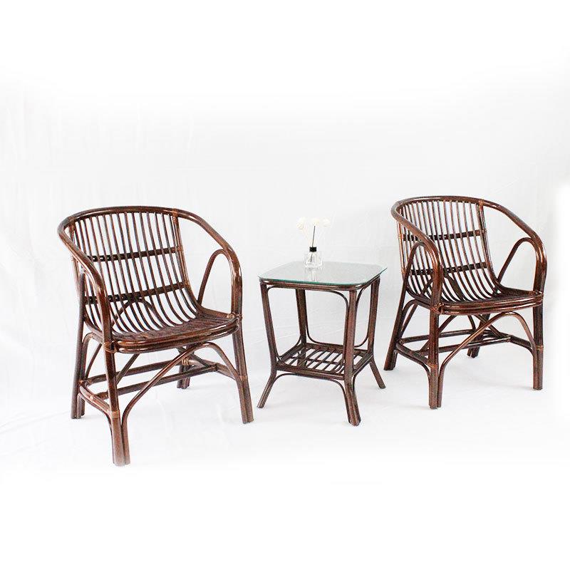 BK然9天真咖啡椅藤椅家K用背阳台户外圈椅环保桌椅休闲靠藤编椅子