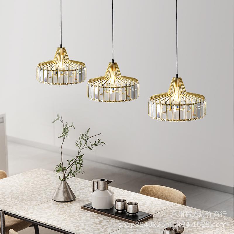 红现简约轻奢水晶复古工业风餐厅吊灯餐MG0019桌灯吧代台灯网服装