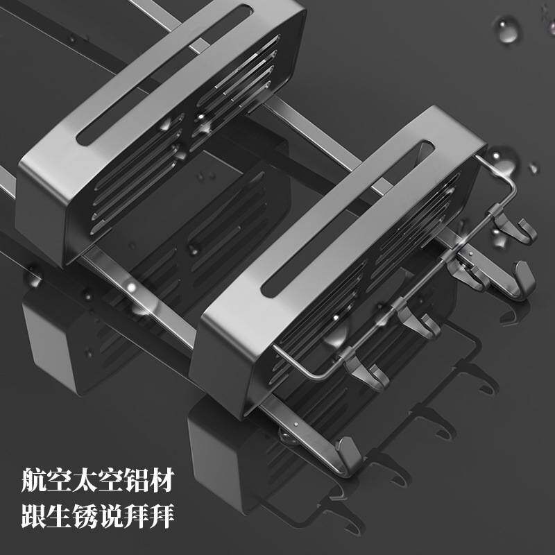 浴室置物架卫生间玻璃门挂架收纳厕所架子毛巾架淋浴房挂篮悬挂式