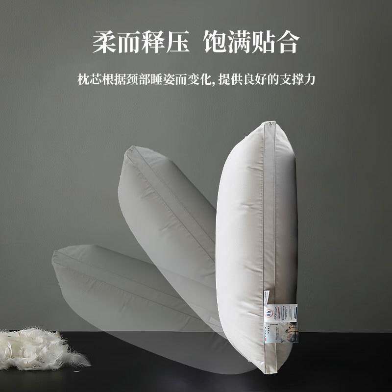 羽绒枕白鹅毛枕立体三层酒店枕头家用柔软羽绒护颈枕工厂一件