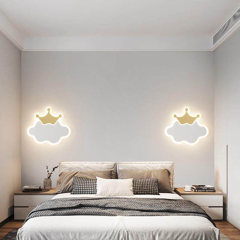 全473光谱防蓝光创意饰月亮面云朵灯卧室装床头儿童房墙温馨护眼,家装灯饰光源,壁灯,淘宝优惠券,粉丝福利购,淘宝优惠卷