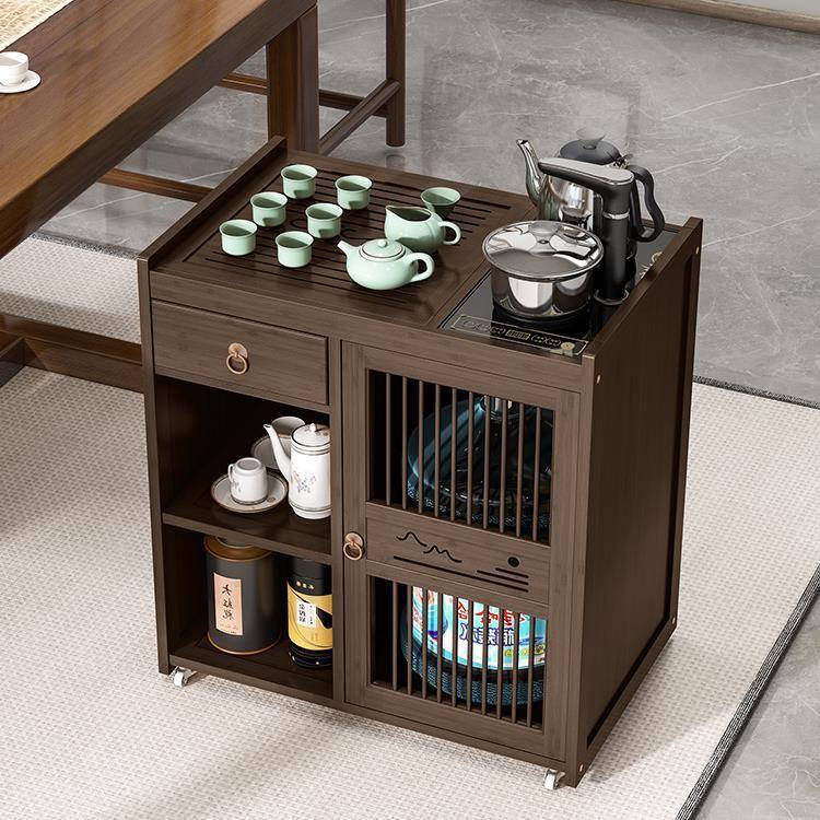 移动茶台小茶家水用茶水柜阳台茶车茶几具盘烧桌茶壶一体组合LDD-