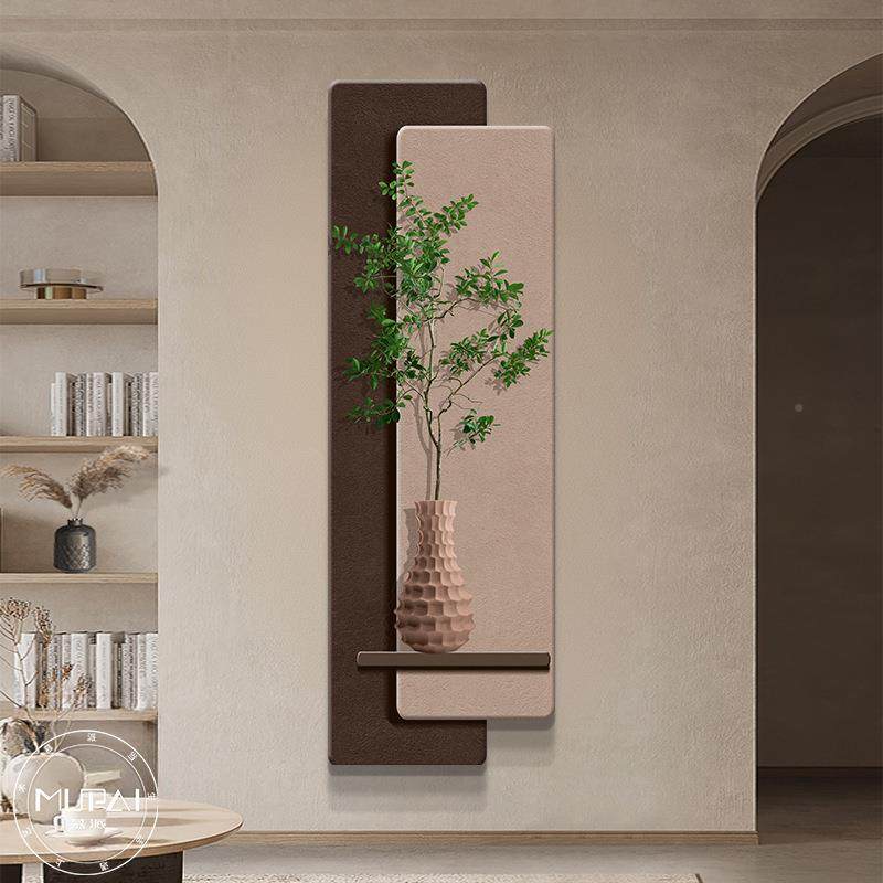 L款ED灯画ZR827233入户玄关装饰画正对门挂20画5新高端绿2植客厅