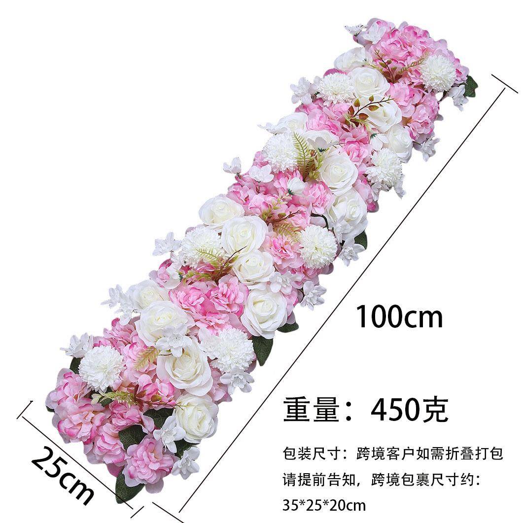 跨境热销饰仿花排地排HQ2412A花桌门花迎真宾花婚礼拱装排花仿真