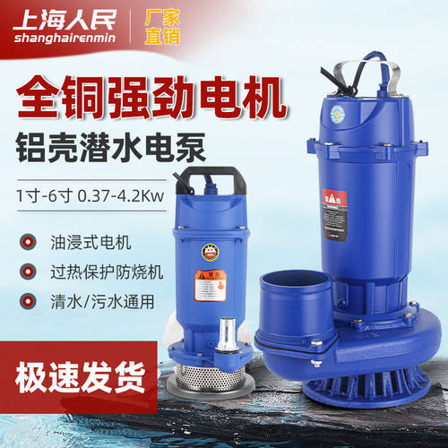 德国进口潜水泵220V单相家用抽水机3寸4寸农用高扬程灌溉排污水泵