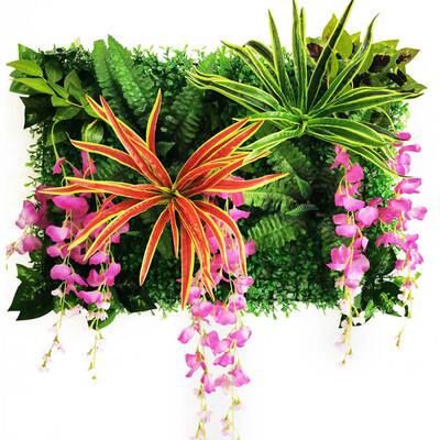 Artificial Grass Plant Wall Simulation Succulent Leaves Fake