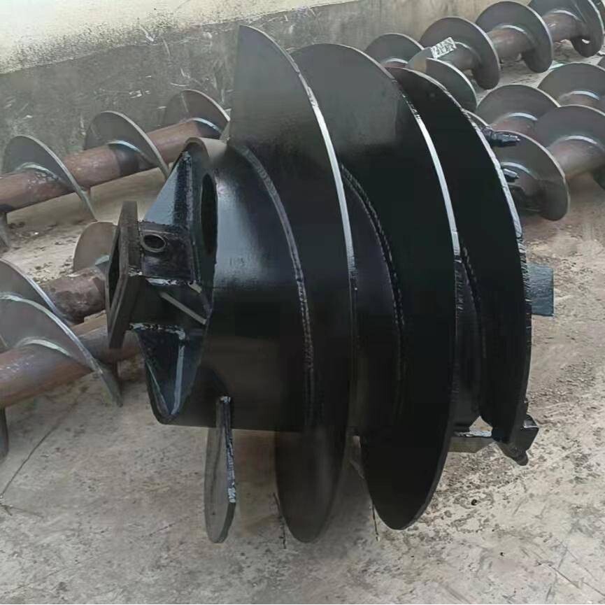 挖机改装桩帽处理器 挖机快换桩帽成孔钻头 高压柱塞三根管马达