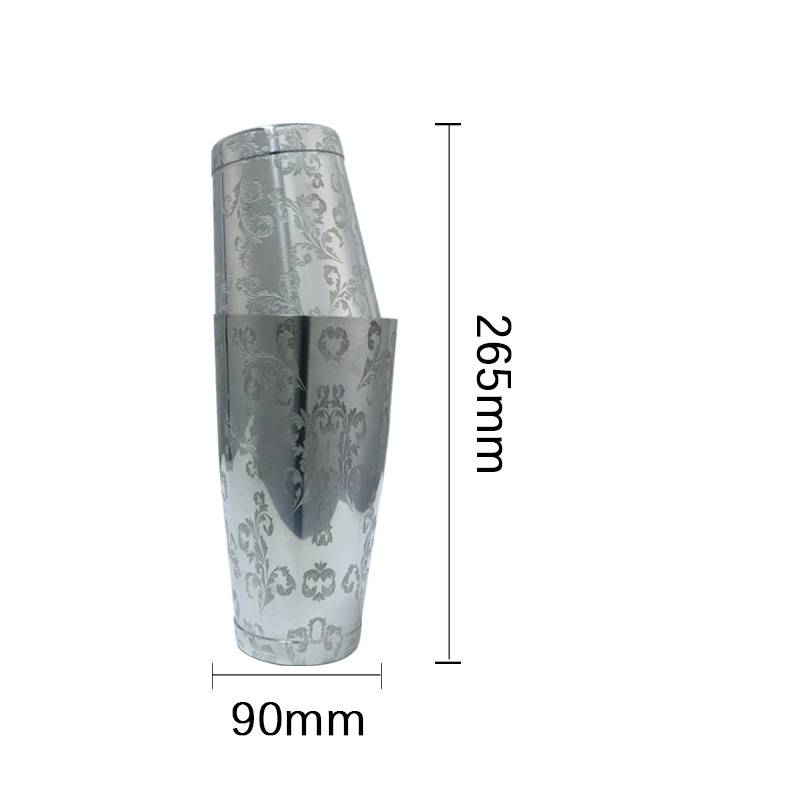 调酒工具全套不锈钢鸡尾酒酒吧调酒器套装刻花美式波士顿shaker