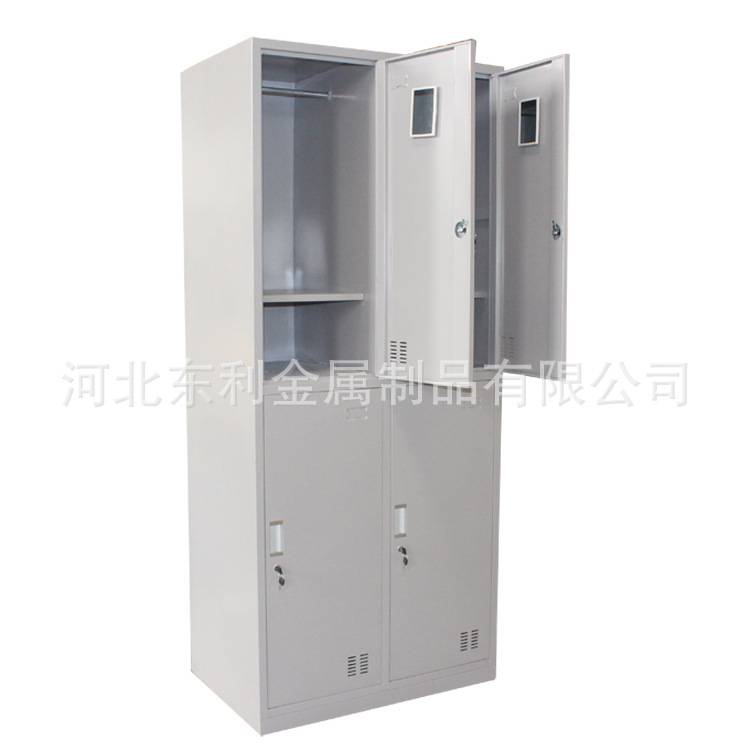 304不锈钢单门更衣柜2门3门4门5门6门员工储物柜夹缝柜带站脚带锁