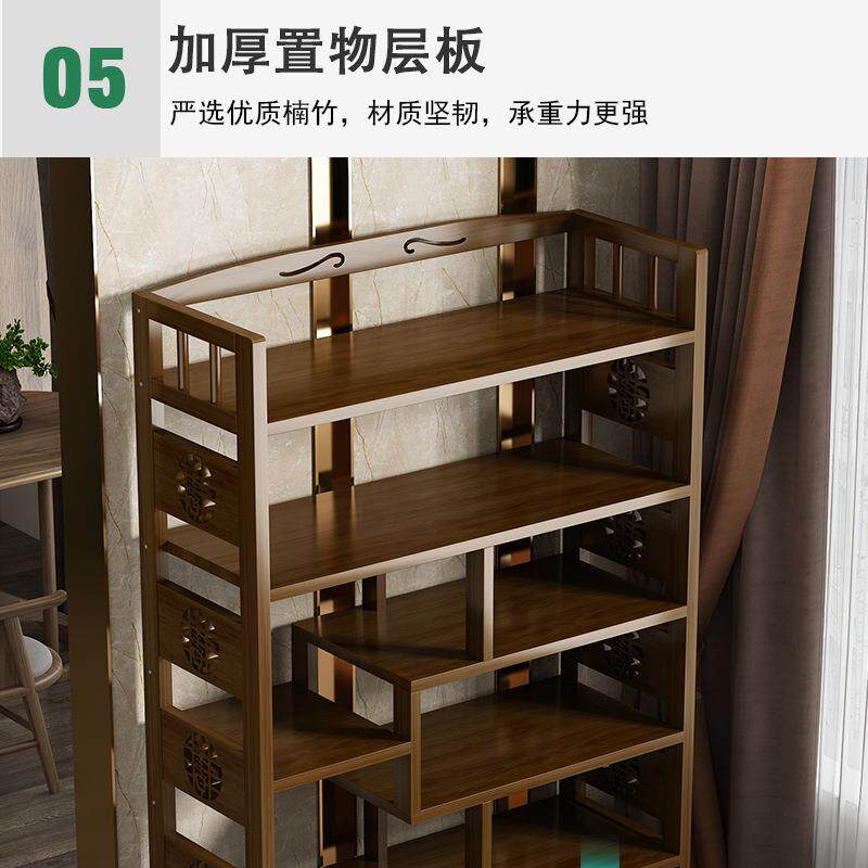 书架厅置物DLL架层落地靠墙家用客收储物架子隔纳断办公多室简易