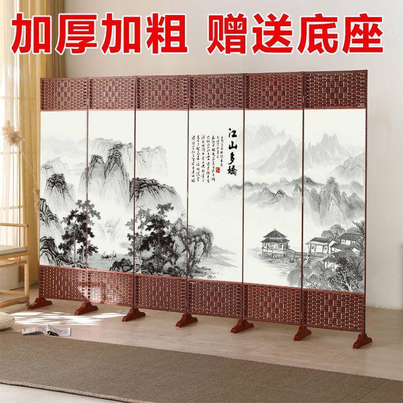 屏风隔断帘客厅卧室遮挡家用档门挡床移动推拉可折叠玄关包邮