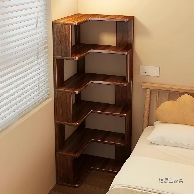 书落地置物一架体靠墙书转角柜墙角书柜客厅卧室收143纳架架房储