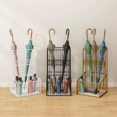 雨伞收纳架放伞置物架家用门口伞具沥水架伞桶伞架大容智高圆