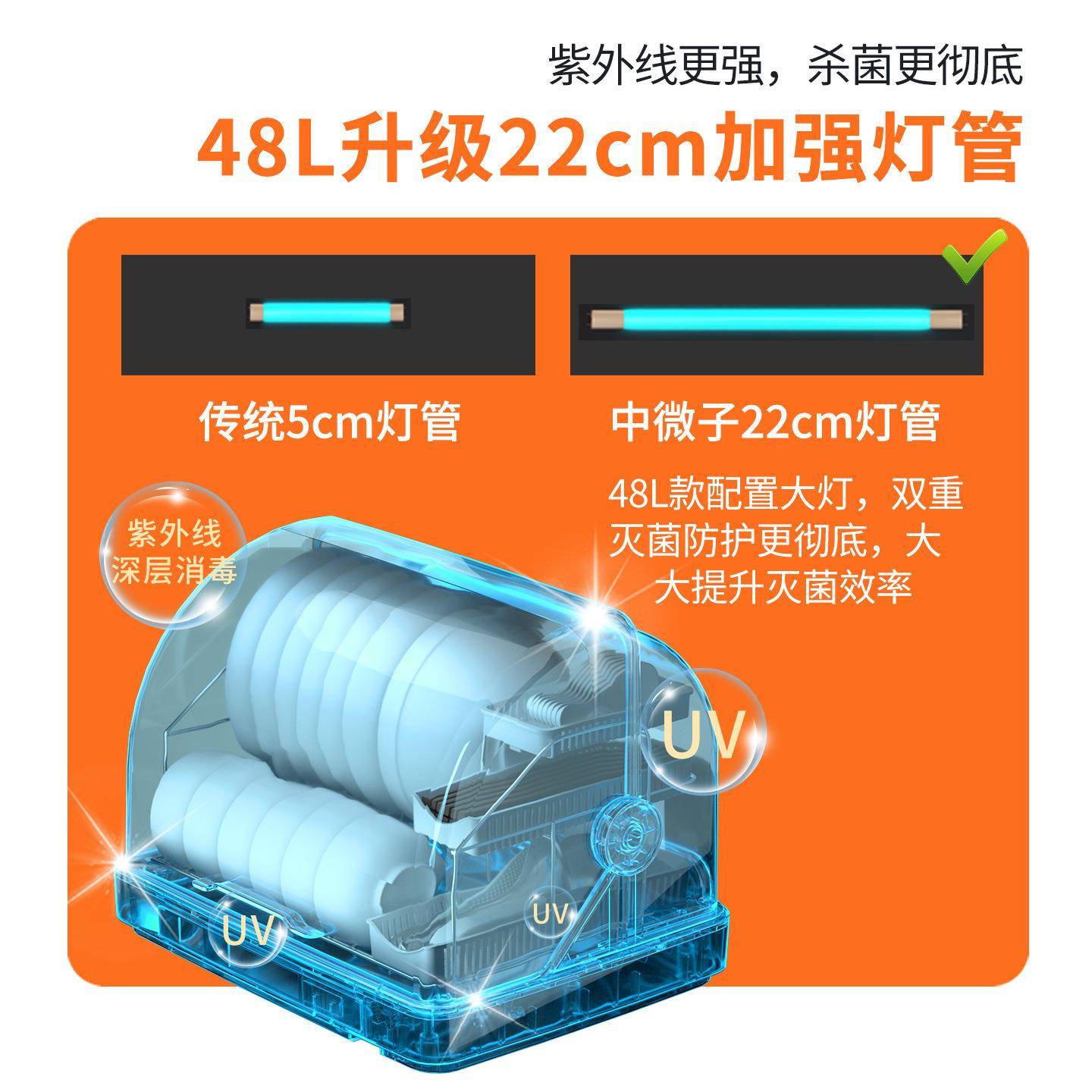 IGQ中微子消毒柜家用小型台式毒碗柜厨消房紫外碗筷保迷洁柜线你