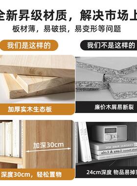 实木书柜门落地柜储示物柜家用组合客厅收纳带置物架儿童书BJE架
