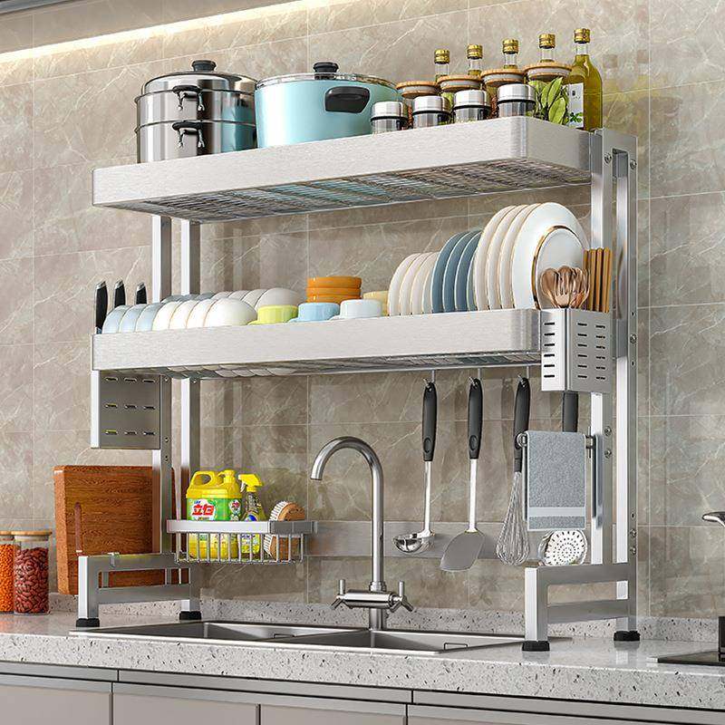 304不锈钢厨房水槽置物架碗盘碗碟架水池沥水架台面多功能收纳架,厨房/烹饪用具,抹布架/厨房清洁收纳架,淘宝优惠券,粉丝福利购,淘宝优惠卷