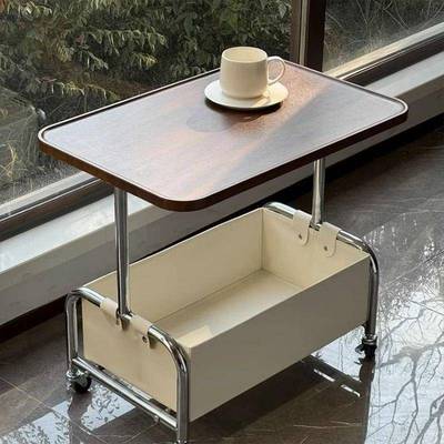 创意边几可移动茶几现代简约沙发边柜客厅小推车置物架带轮小桌子